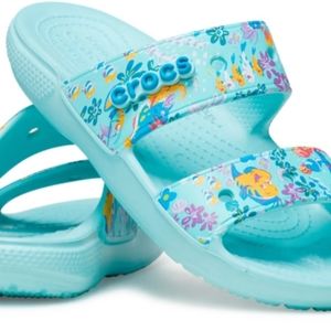 Nwt W9 CROCS VERA BRADLEY DISNEY Little Mermaid Aeriel slide sandals 🧜‍♀️